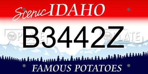 B3442Z Idaho License Plate