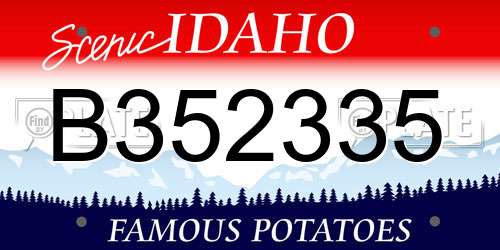 B352335 Idaho License Plate