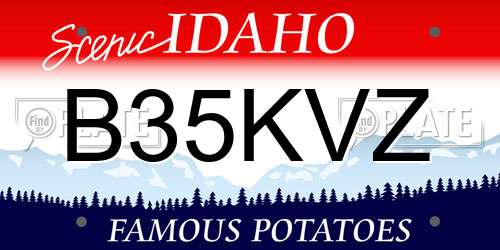 B35KVZ Idaho License Plate