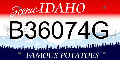B36074G Idaho License Plate