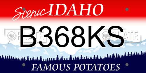 B368KS Idaho License Plate