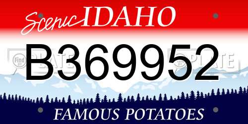 B369952 Idaho License Plate