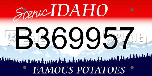 B369957 Idaho License Plate