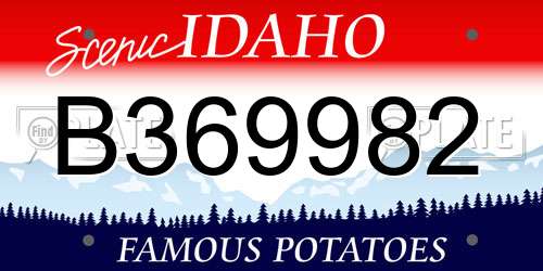 B369982 Idaho License Plate
