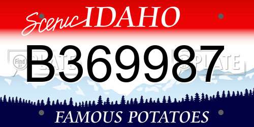 B369987 Idaho License Plate