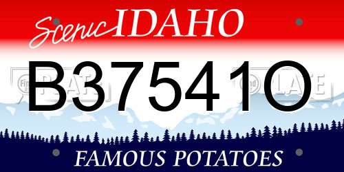 B37541O Idaho License Plate