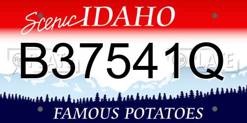 B37541Q Idaho License Plate