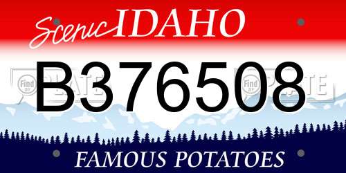 B376508 Idaho License Plate