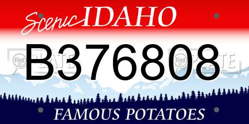 B376808 Idaho License Plate