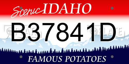 B37841D Idaho License Plate