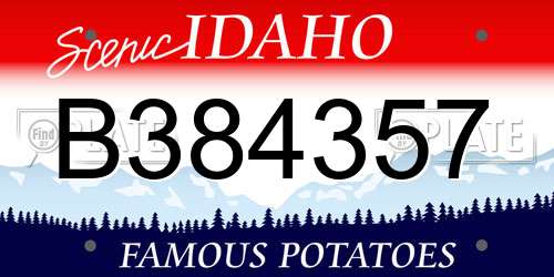 B384357 Idaho License Plate