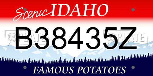 B38435Z Idaho License Plate