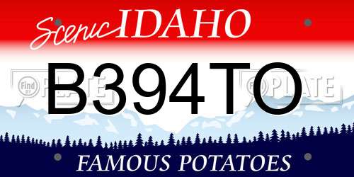 B394TO Idaho License Plate