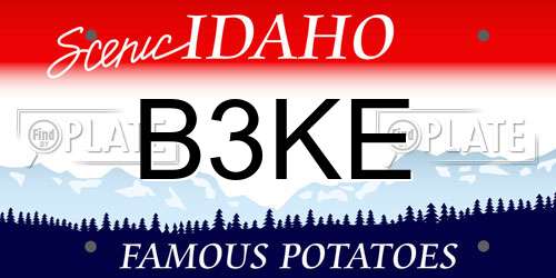B3KE Idaho License Plate