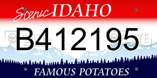 B412195 Idaho License Plate