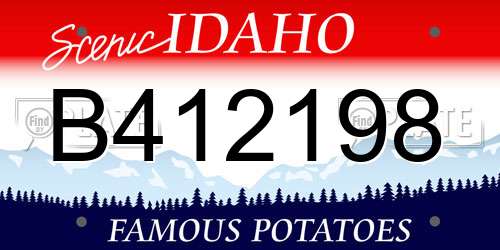 B412198 Idaho License Plate
