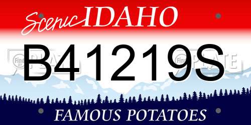 B41219S Idaho License Plate