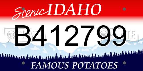B412799 Idaho License Plate
