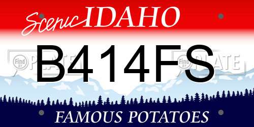 B414FS Idaho License Plate