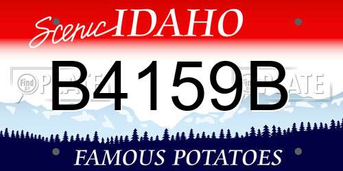 B4159B Idaho License Plate