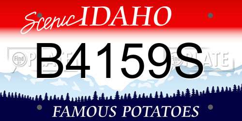 B4159S Idaho License Plate