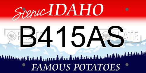 B415AS Idaho License Plate