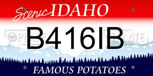 B416IB Idaho License Plate