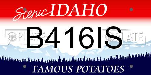 B416IS Idaho License Plate