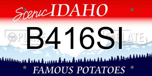 B416SI Idaho License Plate
