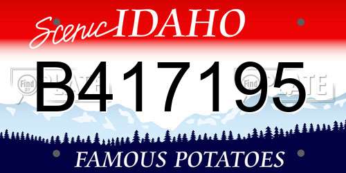 B417195 Idaho License Plate