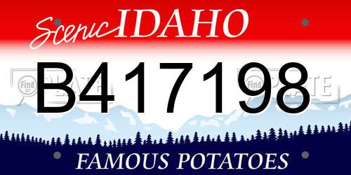B417198 Idaho License Plate