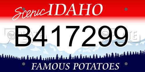 B417299 Idaho License Plate