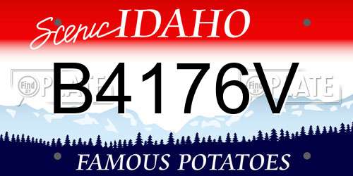 B4176V Idaho License Plate