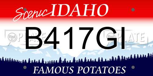 B417GI Idaho License Plate