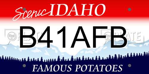B41AFB Idaho License Plate