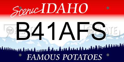 B41AFS Idaho License Plate