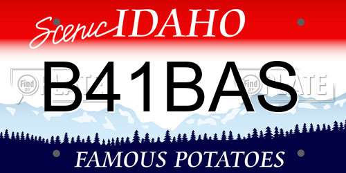 B41BAS Idaho License Plate