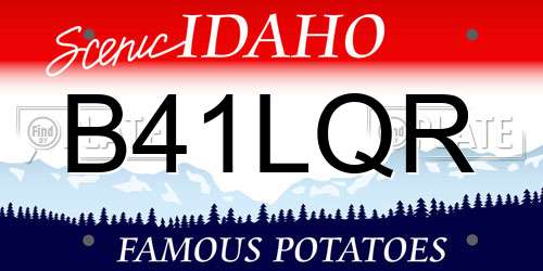 B41LQR Idaho License Plate