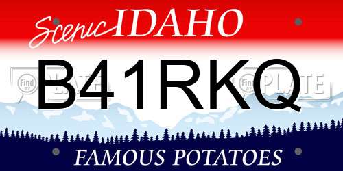 B41RKQ Idaho License Plate
