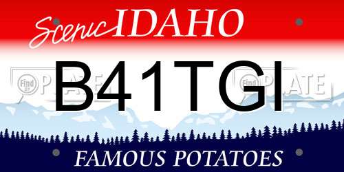 B41TGI Idaho License Plate