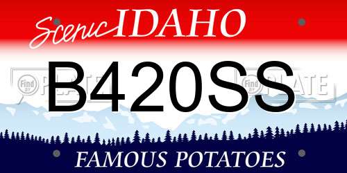 B420SS Idaho License Plate