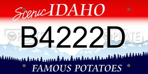 B4222D Idaho License Plate