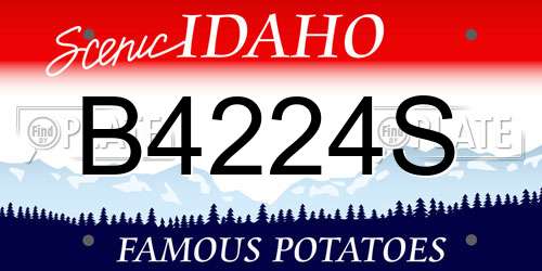 B4224S Idaho License Plate