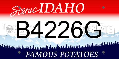 B4226G Idaho License Plate