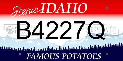 B4227Q Idaho License Plate