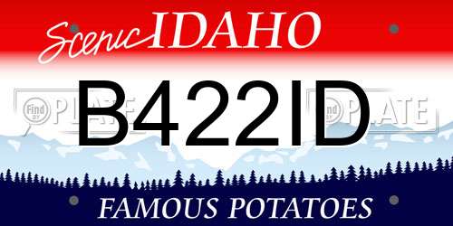 B422ID Idaho License Plate