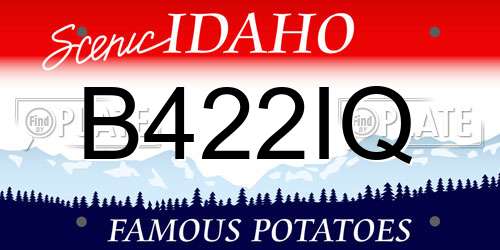 B422IQ Idaho License Plate