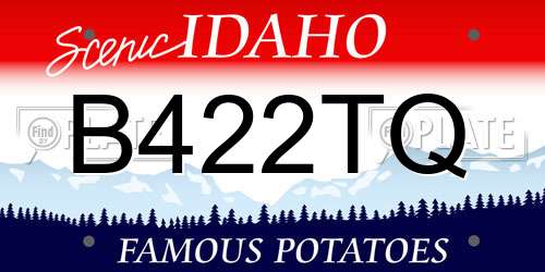 B422TQ Idaho License Plate