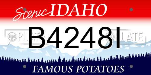 B4248I Idaho License Plate