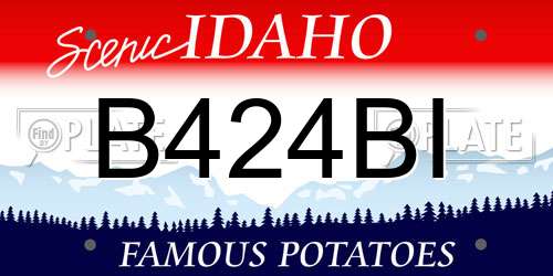B424BI Idaho License Plate